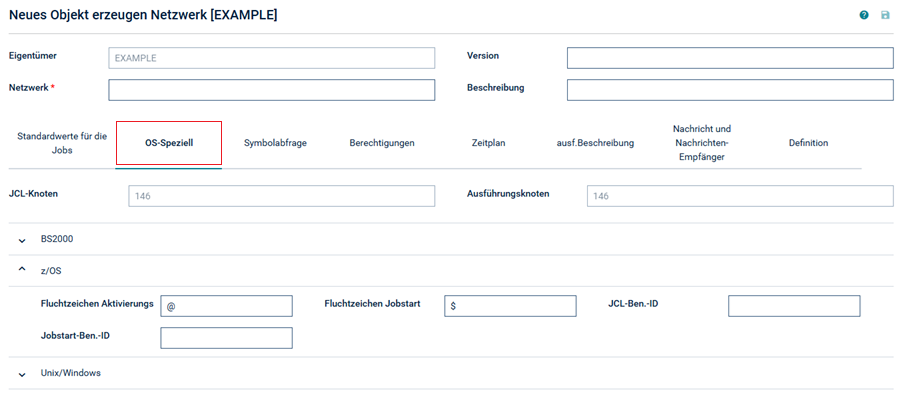 Register OS Speziell