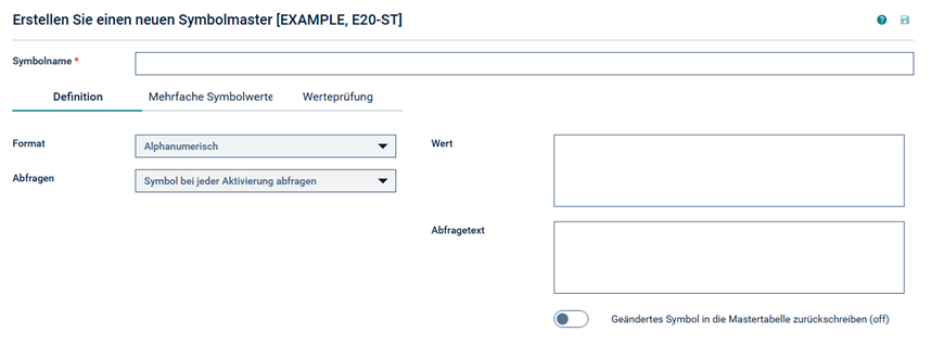 Neues Symbol anlegen
