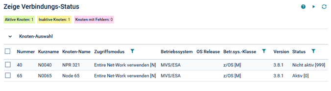 Verbindungsstatus