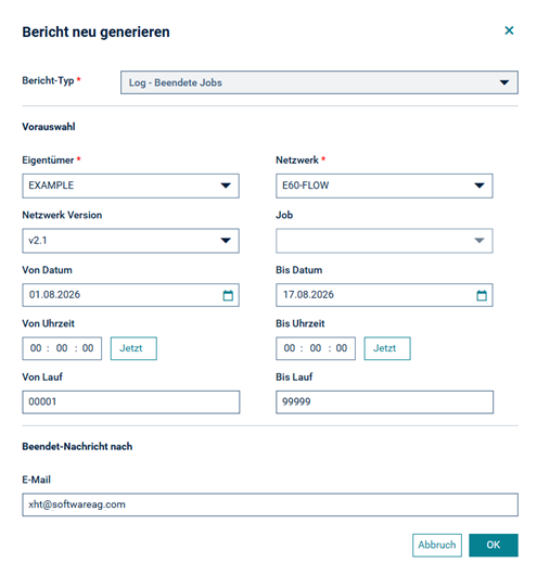 Bericht nochmal erzeugen