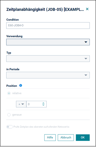 Eingabebedingung, Zeitplan-Abh&auml;ngigkeit