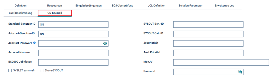 Register OS Speziell - BS2000
