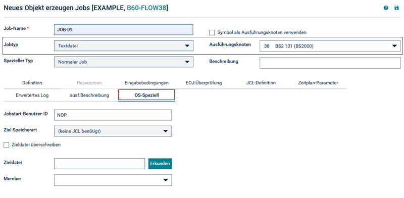 Register OS Speziell - DAT