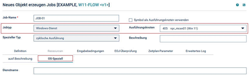 Register OS Speziell - Windows-Dienst