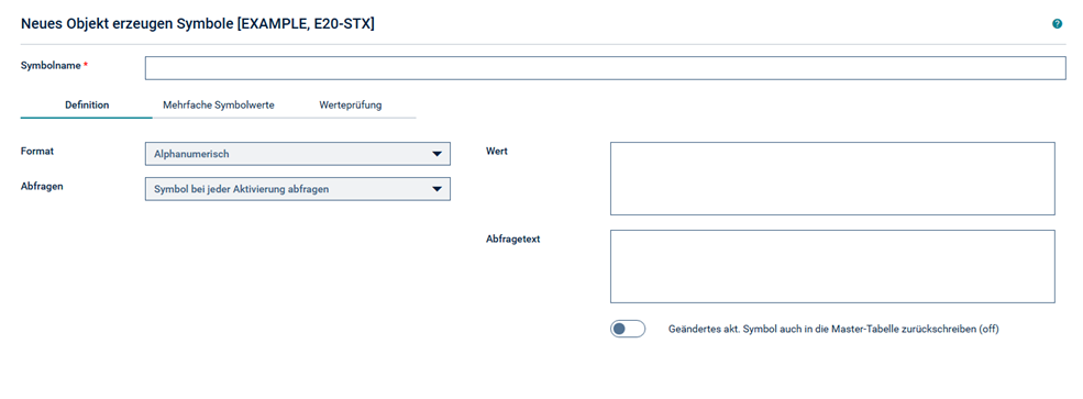 Neue Symbol-Definition anlegen