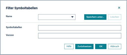 Filter Symboltabellen