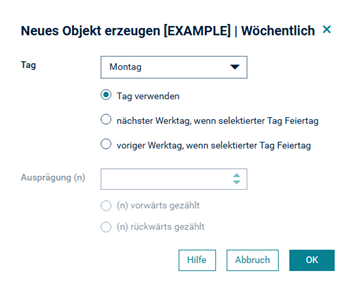 Spezieller Wochentag