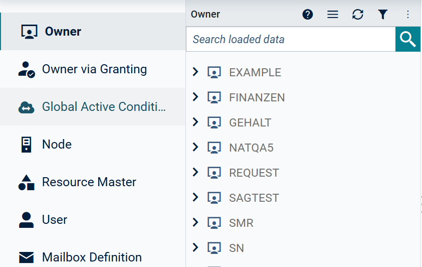 Entire Operations Web Client home page (main menu)