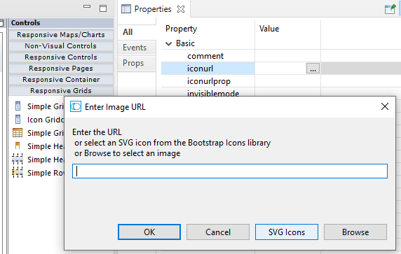 Properties Enter Image URL