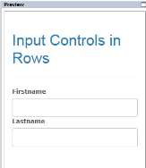 input controls stacked vertically