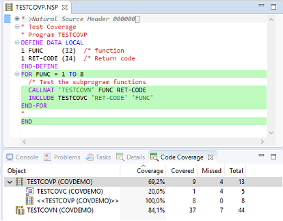 Editor with source code coloring