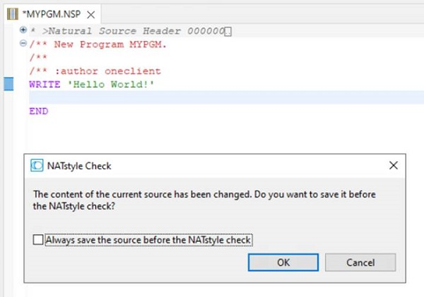 source editor Natstyle save