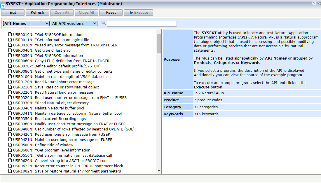 SYSUTIL interface - SYSEXT utlity