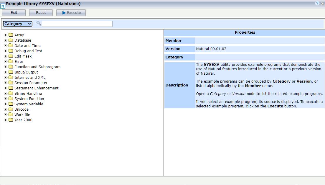 SYSUTIL interface - SYSEXV utlity