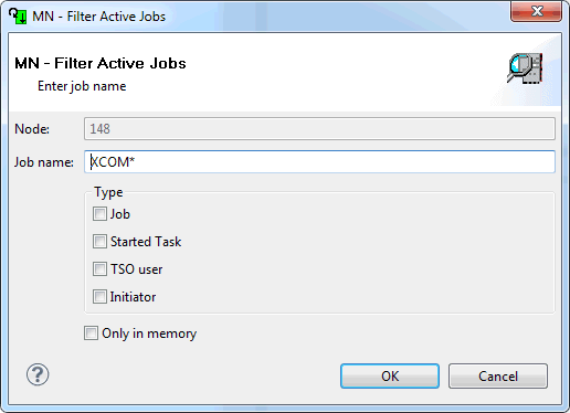 Filter active jobs
