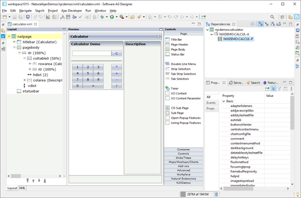 Program opened in Natural Editor