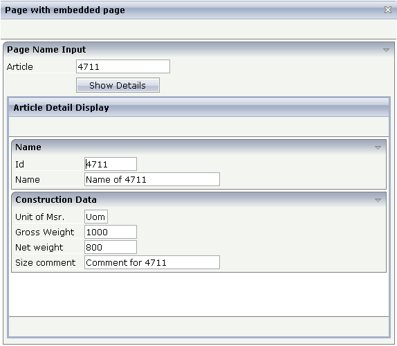 Example of an embedded page
