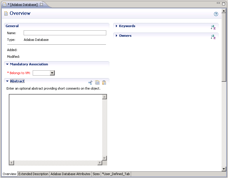 Tab with Abstract section