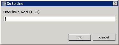 Go to Line dialog