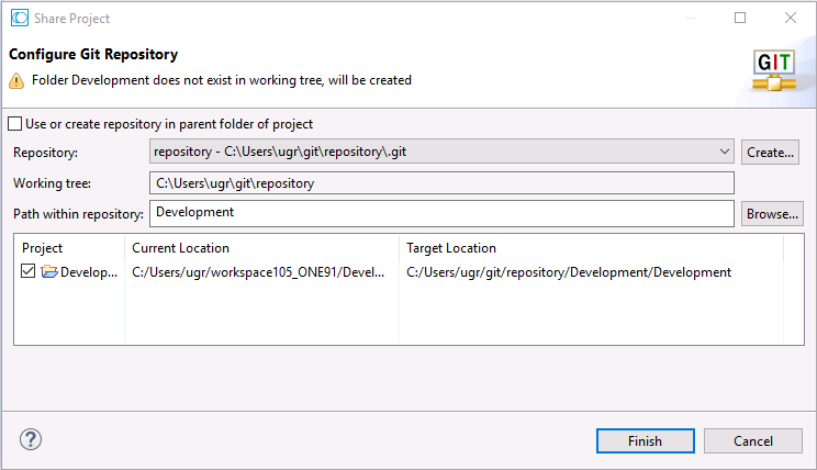 Configure dialog