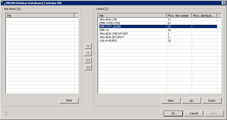 Dialog box with links
