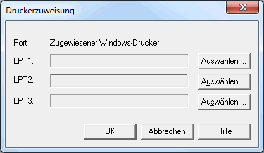 Benutzereigenschaften - Druckerzuweisung