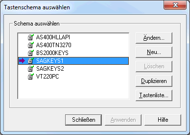 Tastenschema ausw&auml;hlen
