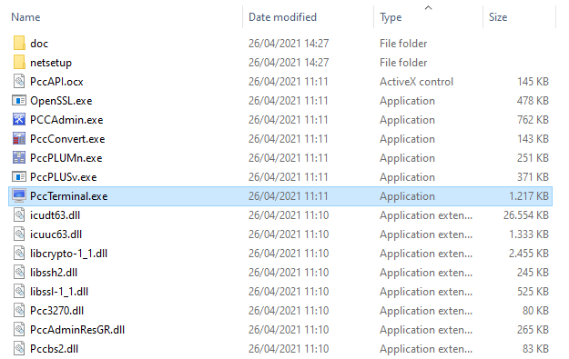 PccTerminal.exe location