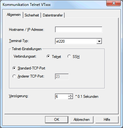 Kommunikation VTxxx - Allgemein