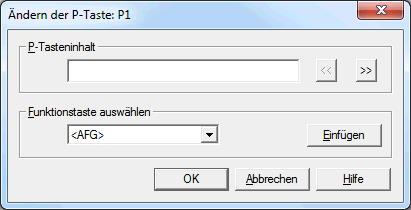 P-Taste &auml;ndern