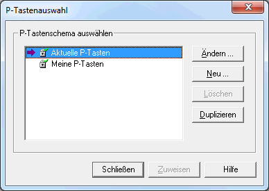 P-Tastenauswahl