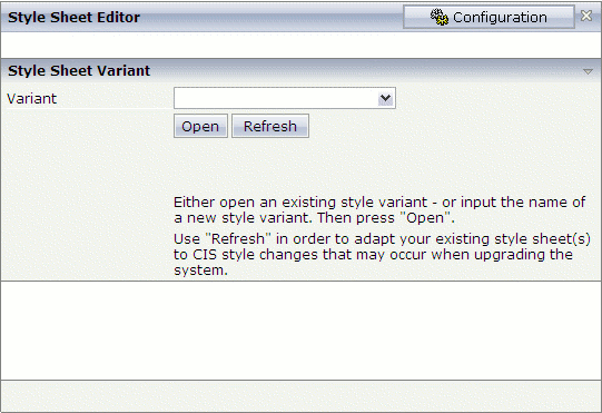 Style Sheet Editor