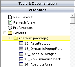 Layout definitions