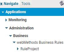 Rule project entry