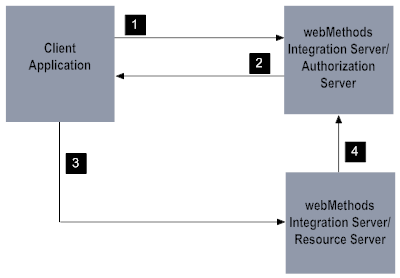 Activity flow for client credentials grant type