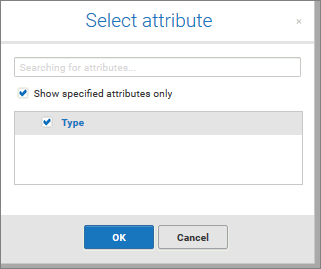 Select attribute dialog