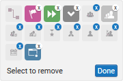 Symbols selected for removal