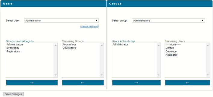 The following figure shows the user management page