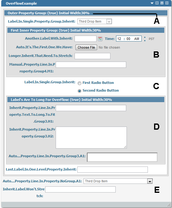 Example of property line control options