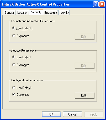 DCOM Configuration - Security