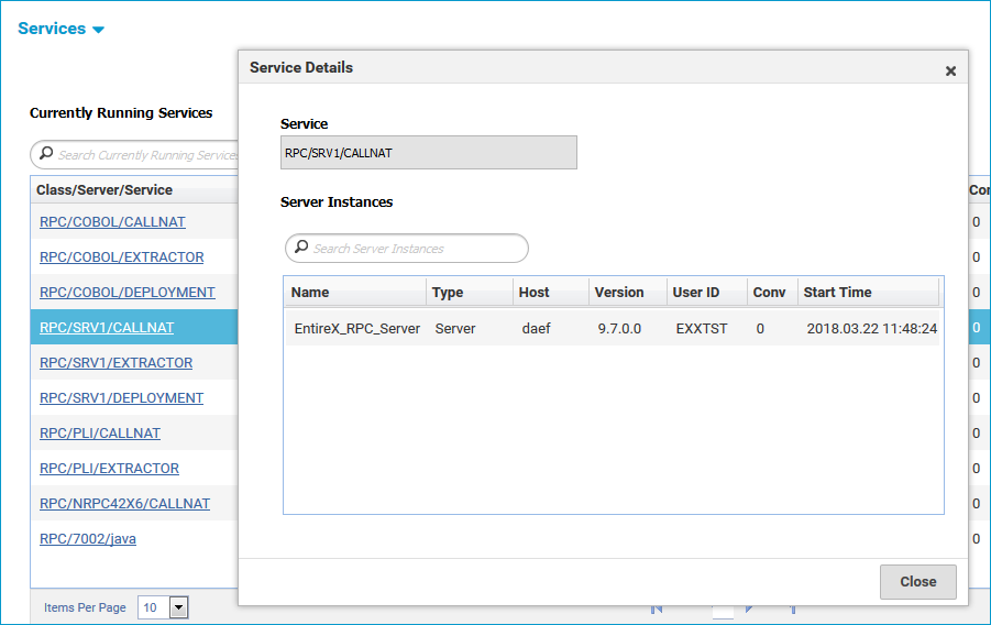 EntireX Mainframe Broker Monitoring using the Command Central GUI