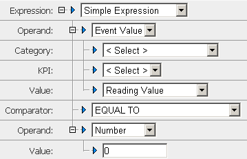 Defining Event Text or Event Value as the First Operand