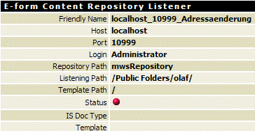 E-form Content Repository Listener