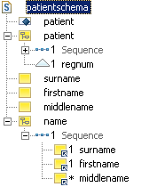 Completed schema with element references