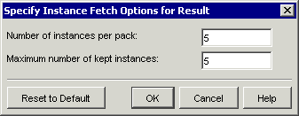 Result fetch options