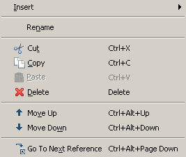 Example for context menu