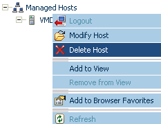 delete host (context menu)