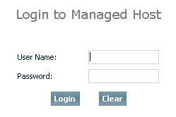login to managed host